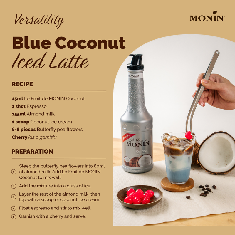 Blue Coconut Iced Latte