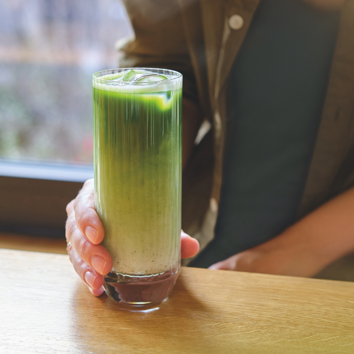 Matcha Pistachio and Mango Mocktail