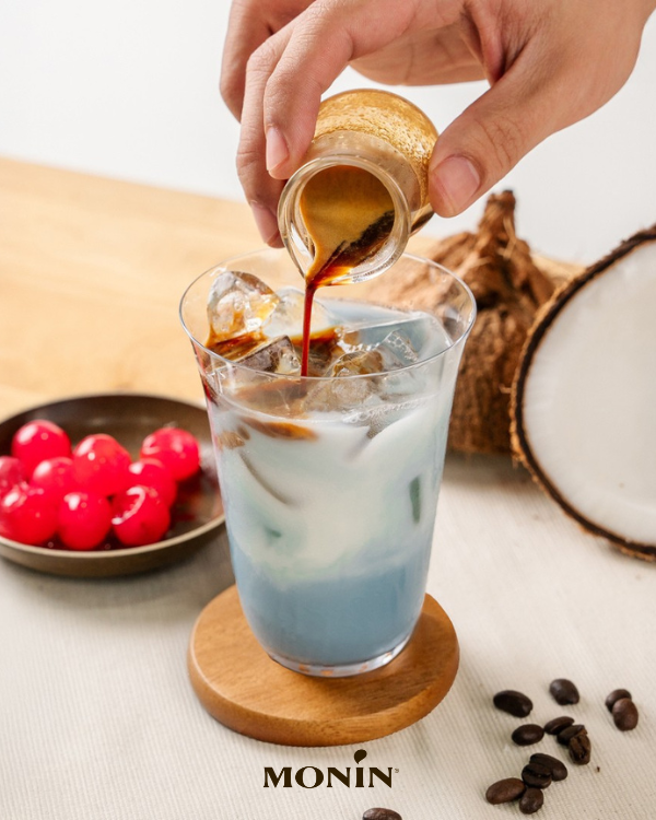 Blue Coconut Iced Latte