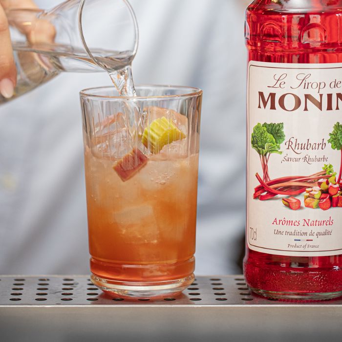Rhubarb and Raspberry Iced Tea