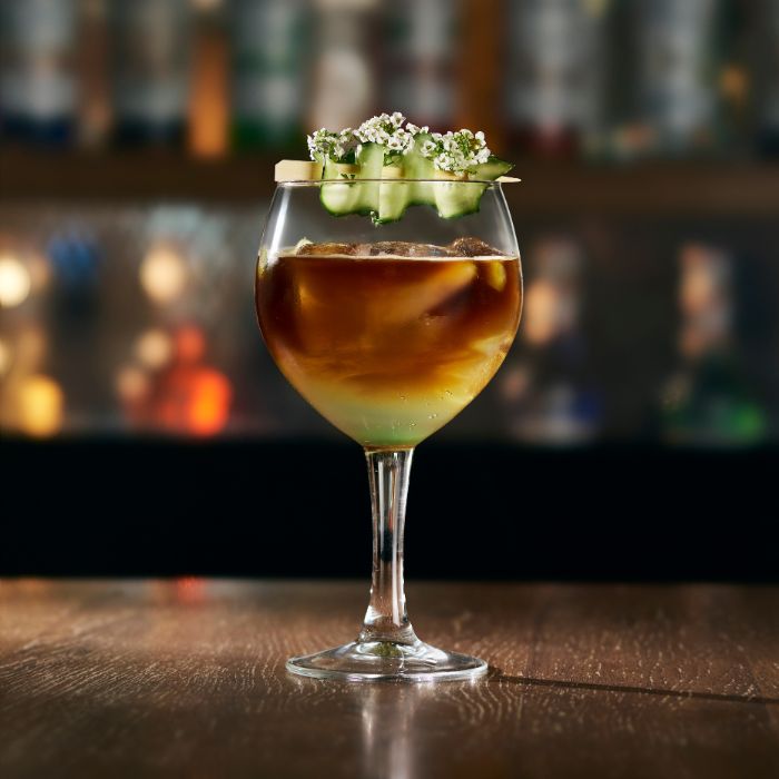 Basil-Cucumber Espresso Tonic