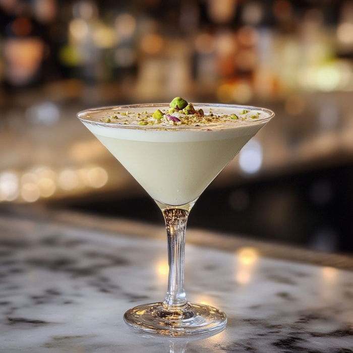 Creamy Pistachio White Chocolate Martini