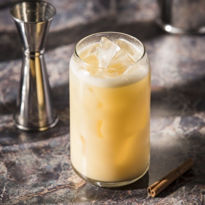 Peach Snowball Eggnog