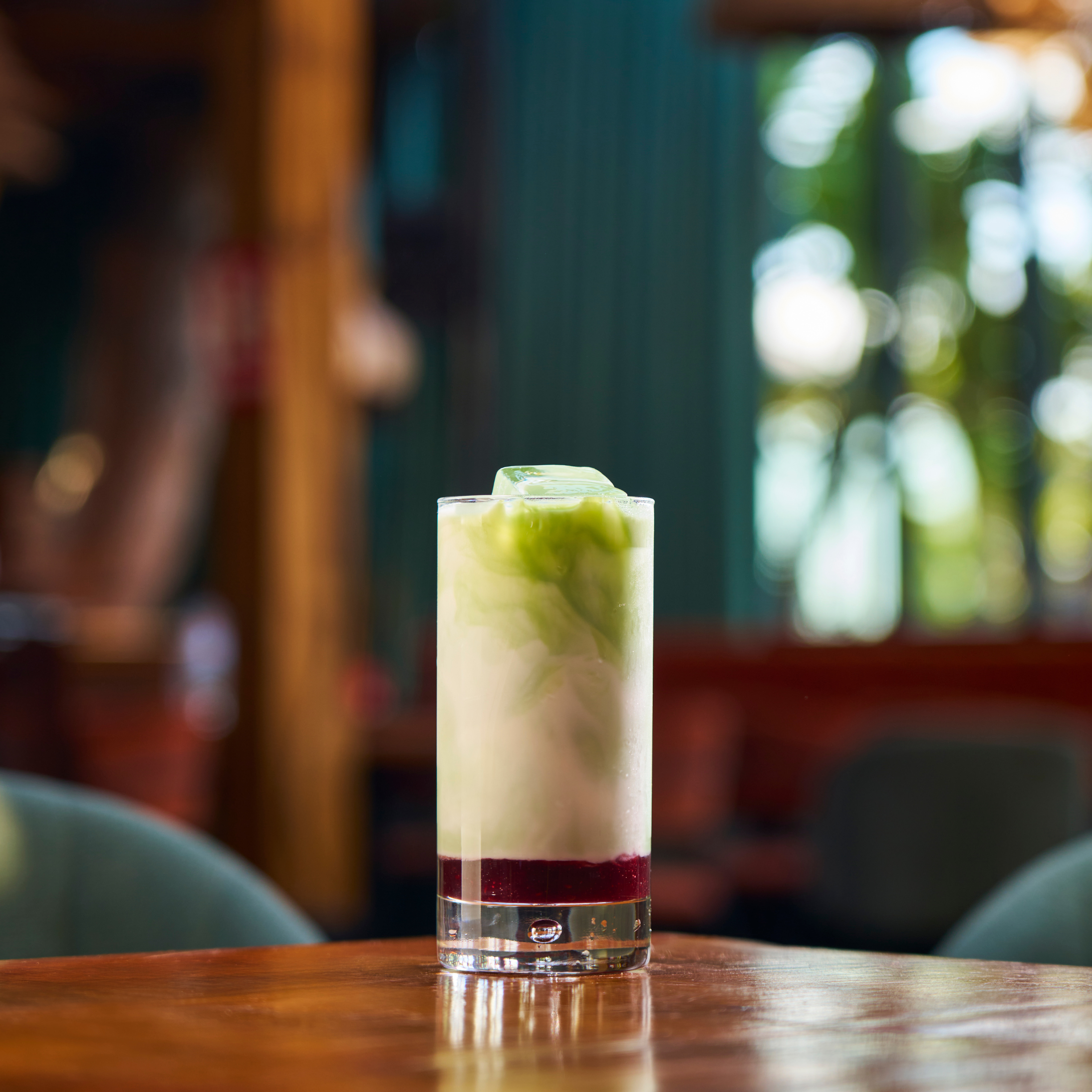 Raspberry Matcha Iced Latte