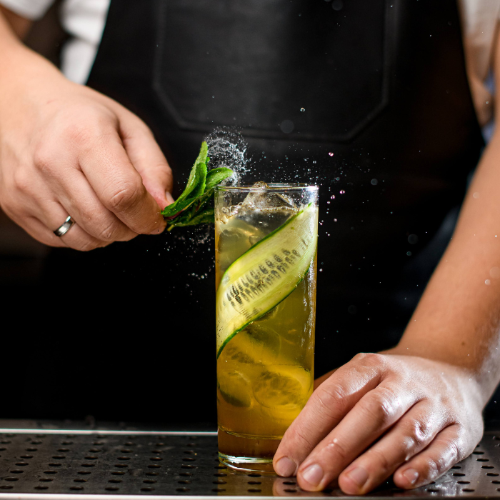 Cucumber & Thyme Tea Mocktail