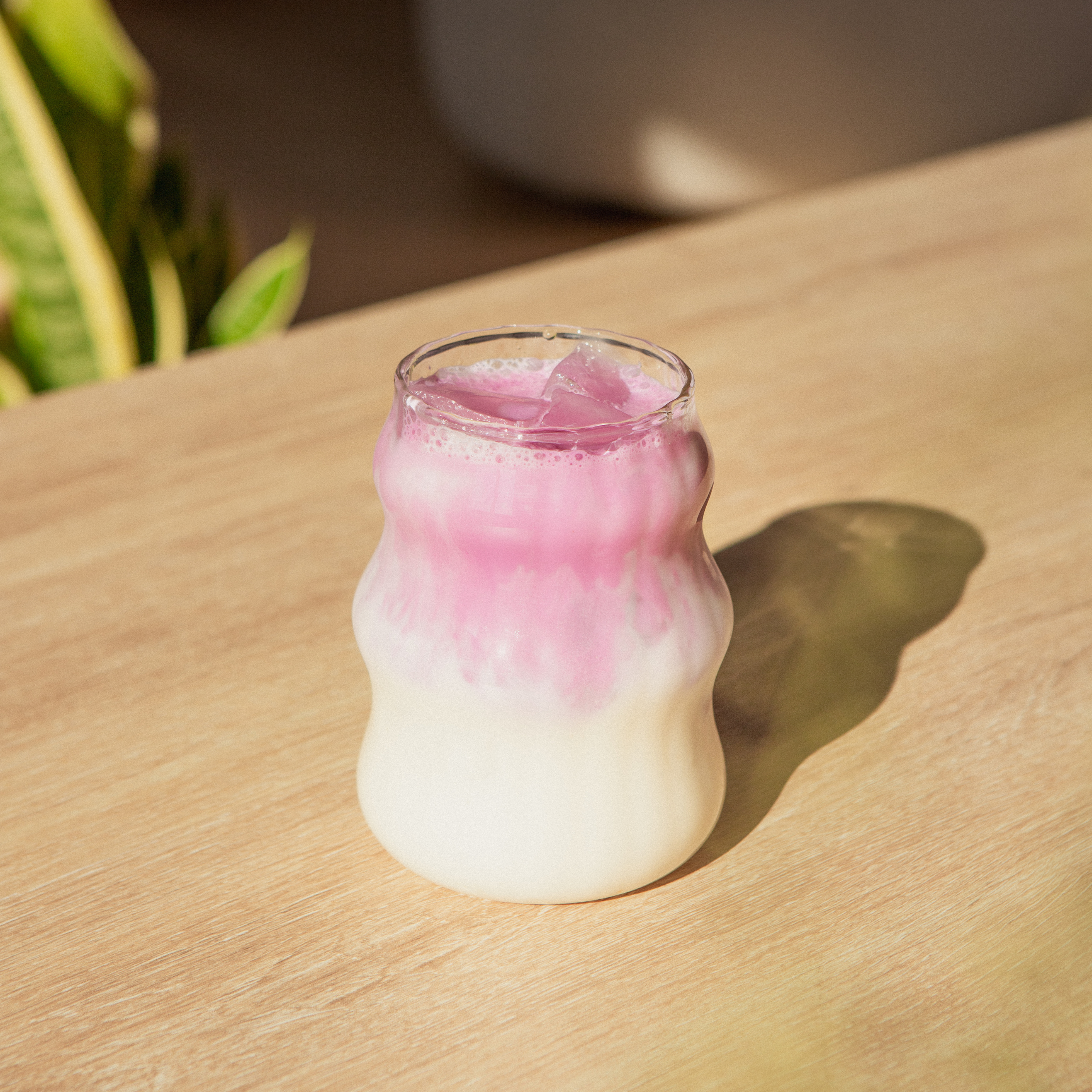 Ube Lychee Iced Latte